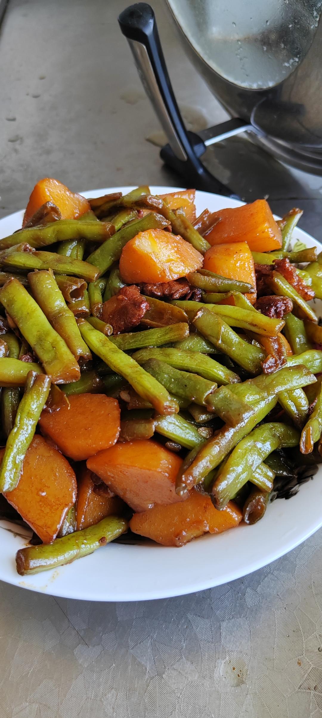 四季豆 土豆炖红烧肉