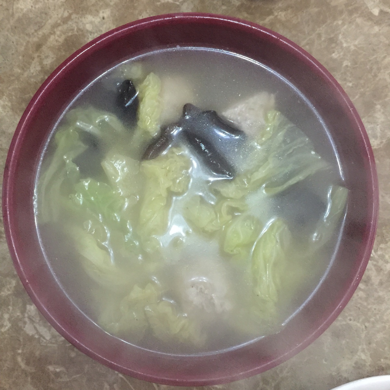 白菜肉圆汤