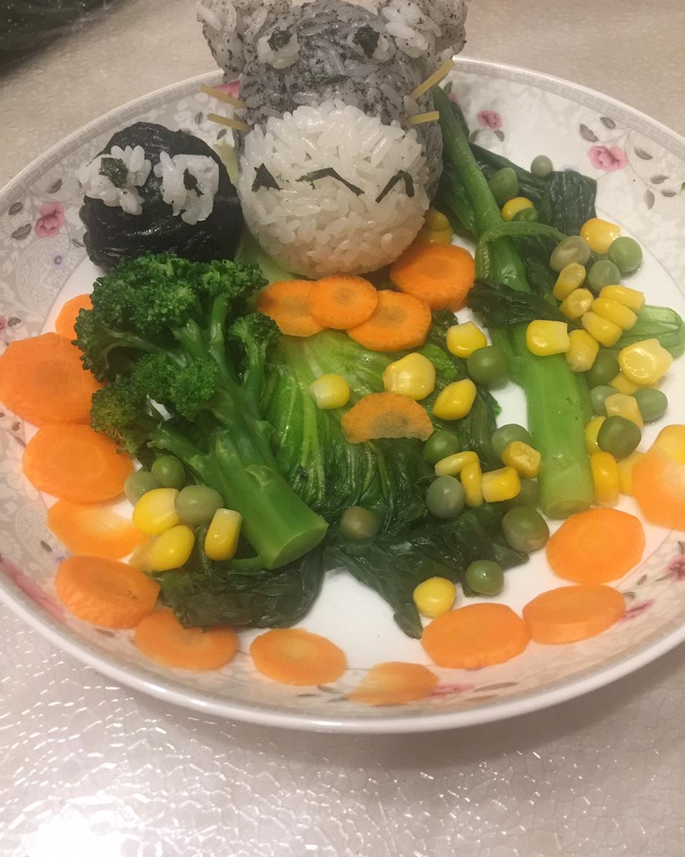 龙猫和煤球精灵饭团