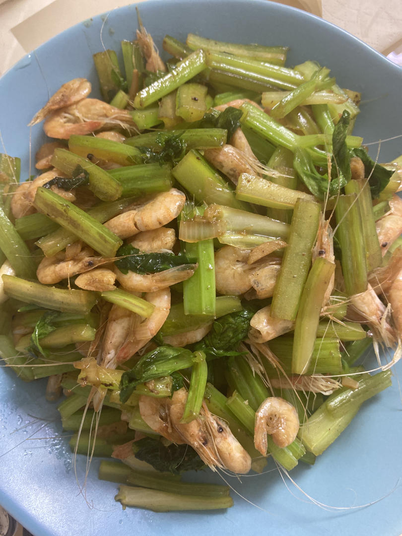 芹菜炒虾（低脂减肥餐）