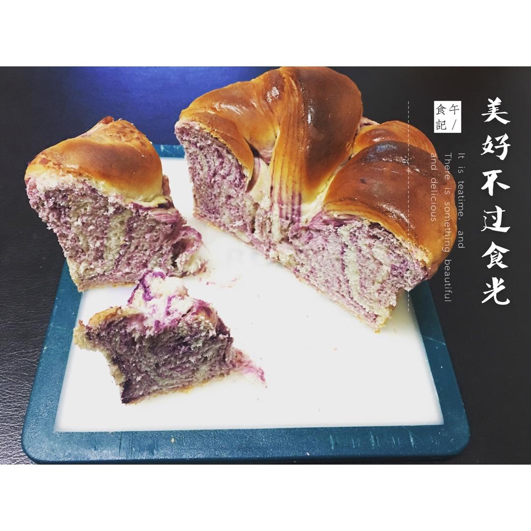 入门级不用揉出膜的手撕紫薯面包无黄油版