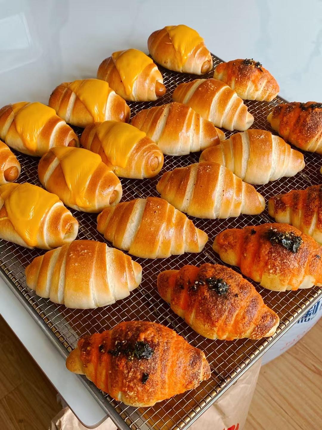 原味海盐卷（一个面团延伸三个口味）