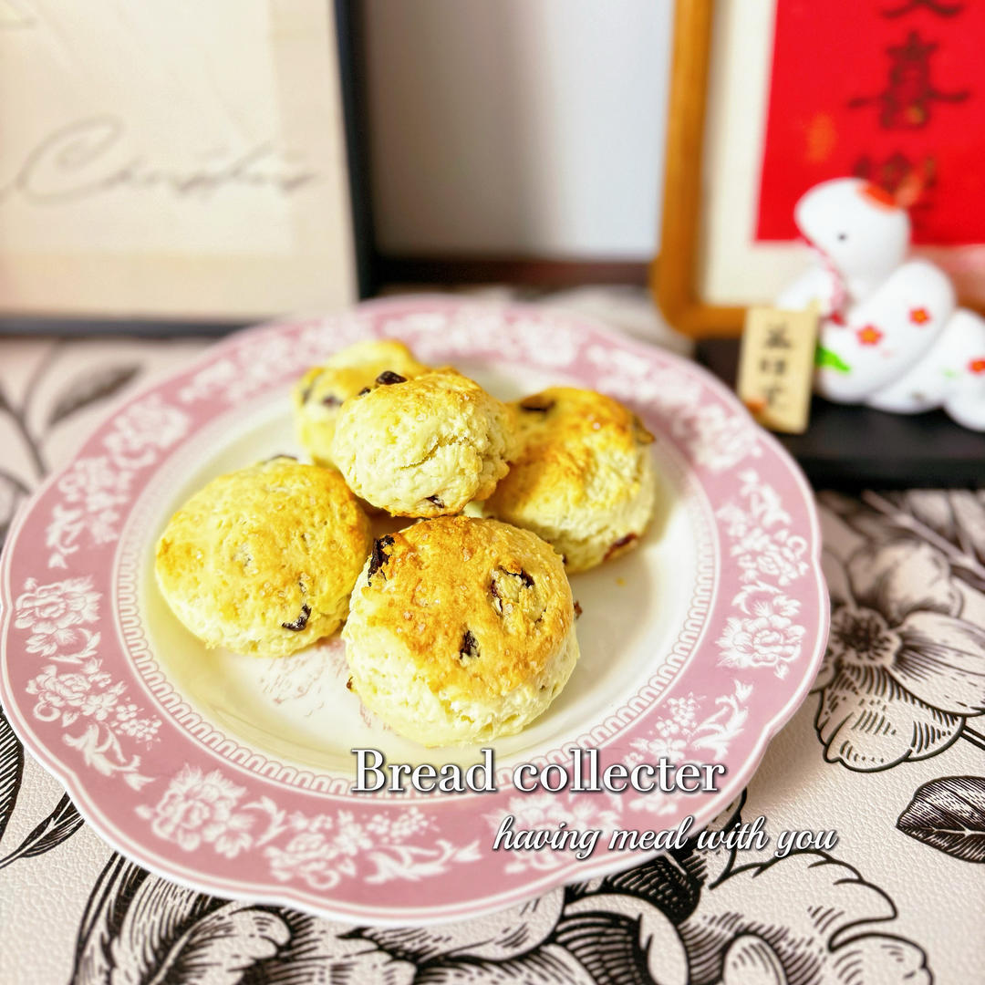 快手淡奶油蔓越莓司康（零失败）