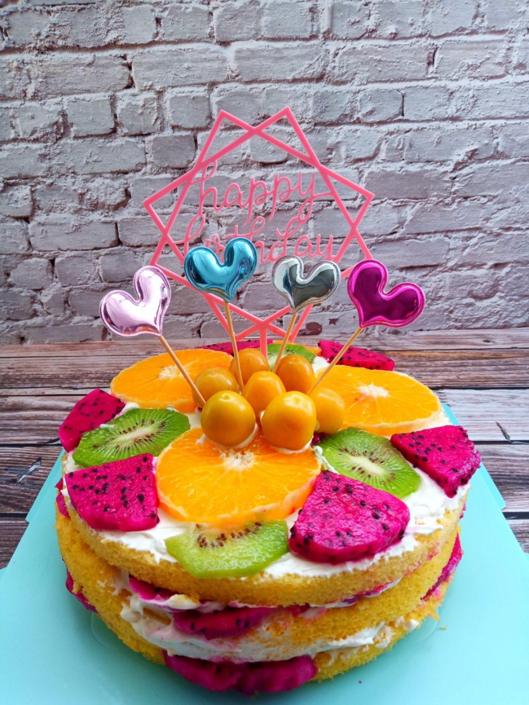 清新水果奶油裸蛋糕 | 蛋糕卷的华丽变身