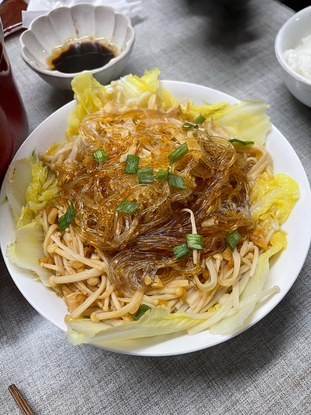 懒人下饭神器，蒜蓉蒸粉丝金针菇娃娃菜