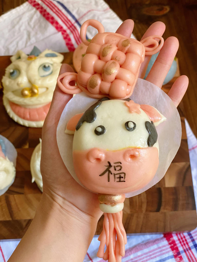 牛年卡通馒头系列 | 福牛中国结