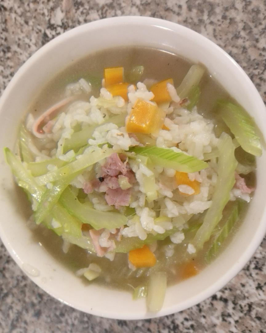 培根蟹棒粥