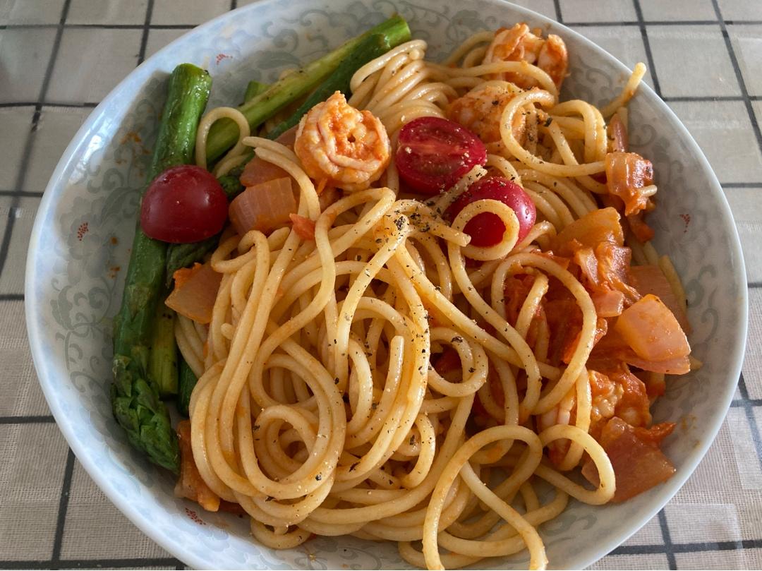 低脂又美味的虾仁意大利面