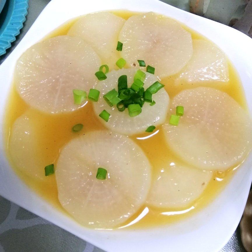 怪味豆做的蚝汁炖白萝卜