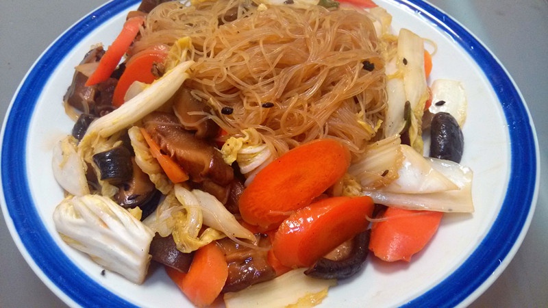 香菇白菜煲粉丝