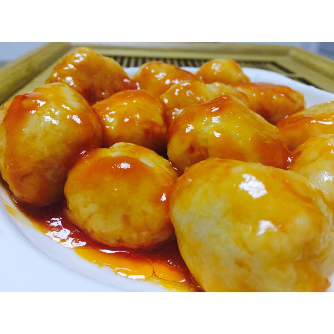 栀子花开呀开呀开做的番茄鱼丸