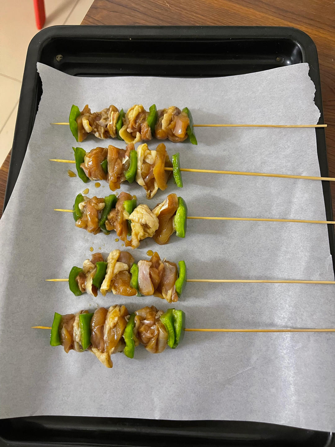 不用一滴油 💥完爆烧烤店的彩椒鸡肉串‼️