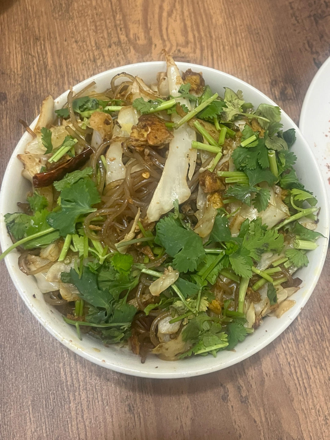 包心菜炒红薯粉丝