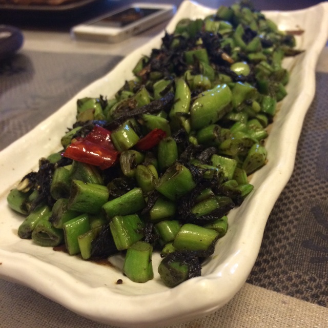 榄菜肉末四季豆