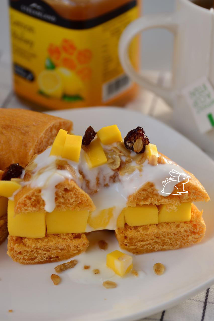 甜食爱好者：芒果酸奶贝果三明治的做法