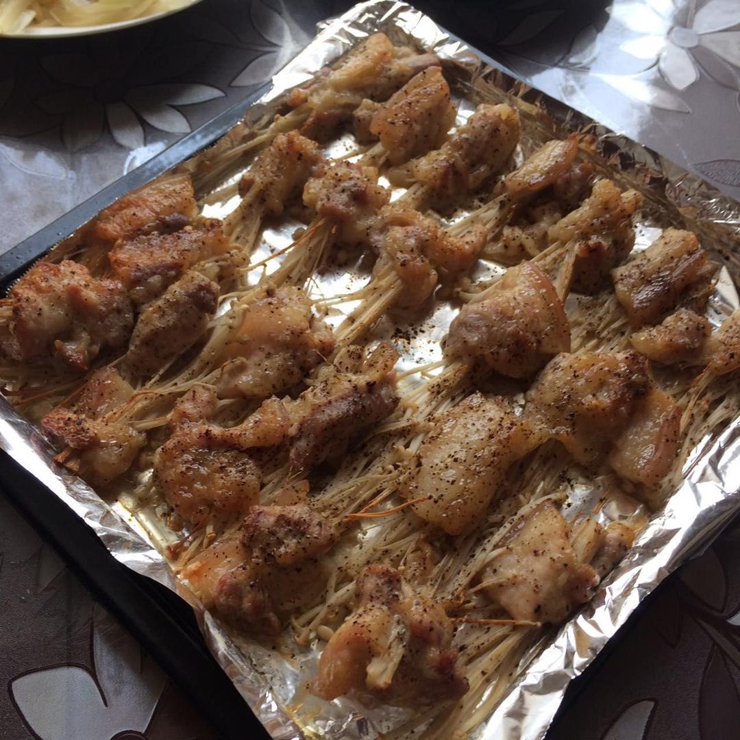 烤五花肉（五花肉+金针菇）
