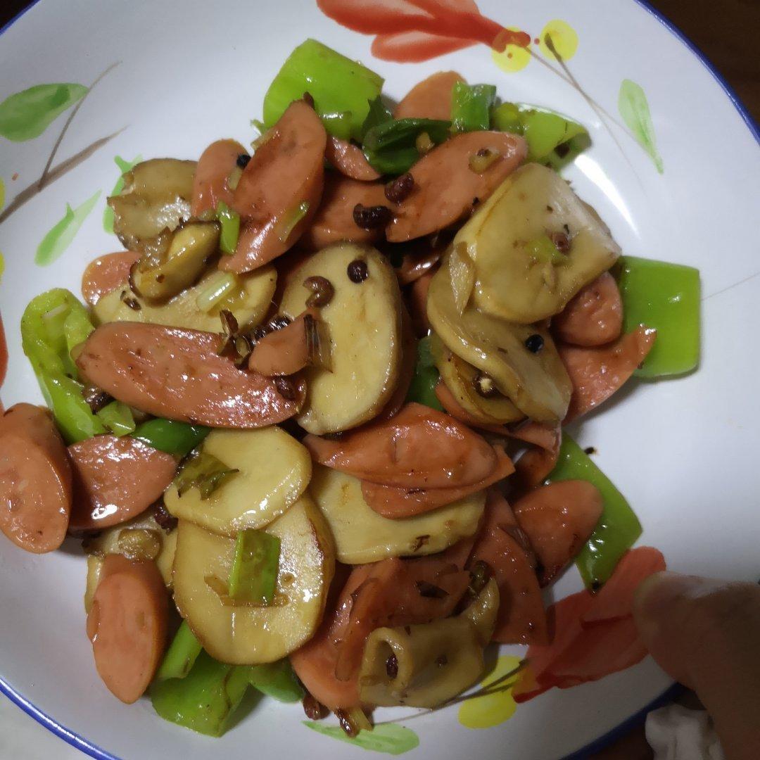 白玉菇炒火腿