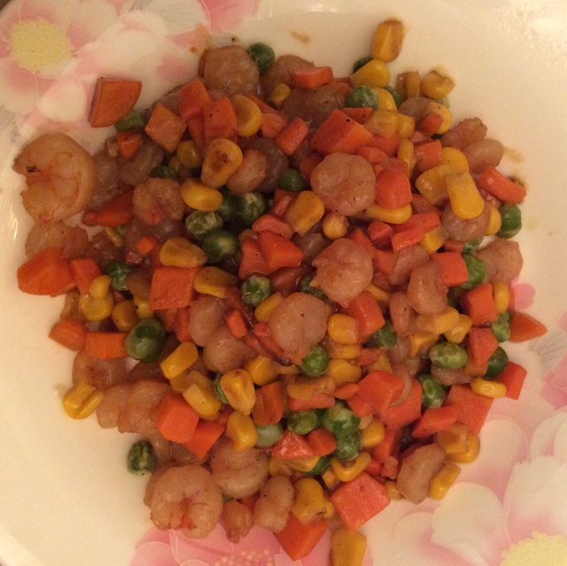 三色炒虾仁