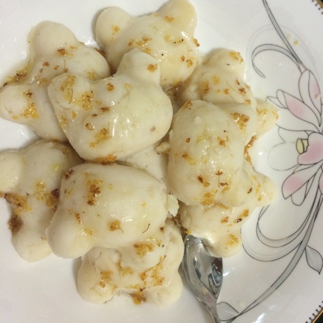 叶子-511做的奶香桂花山药泥