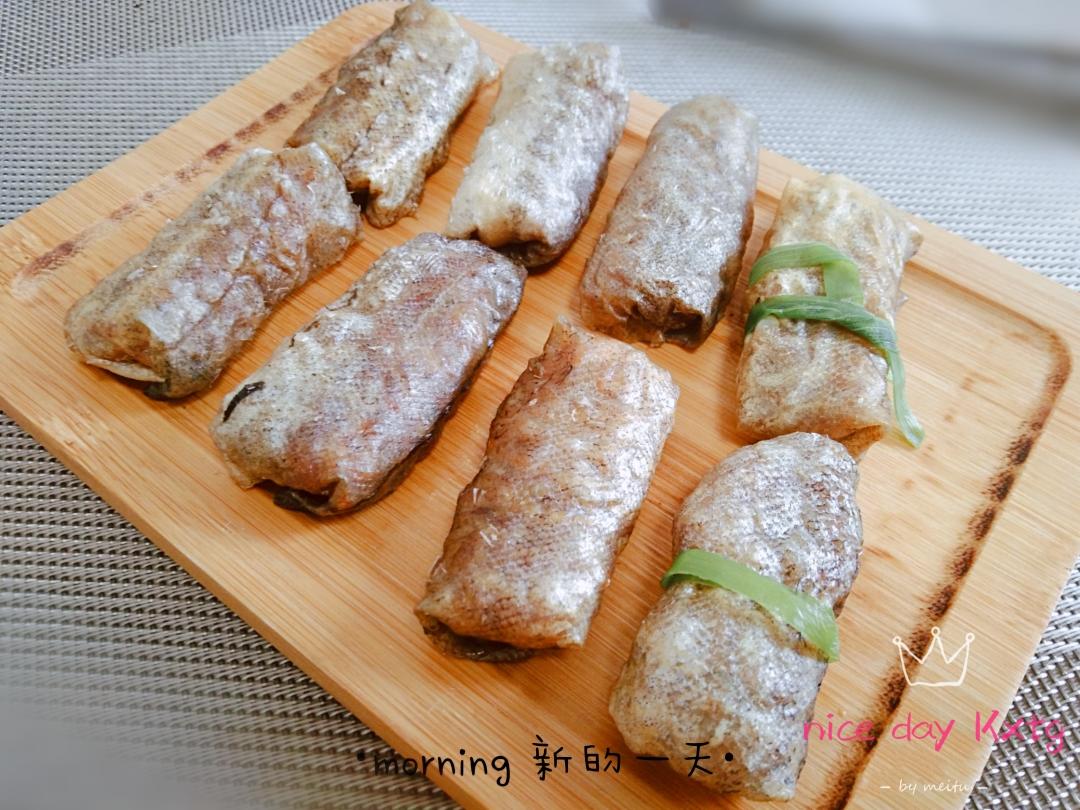 我猜你没吃过吧  延边特色美食【鱼皮包饭】的做法