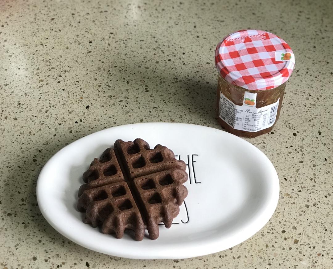 可可糯米华夫饼