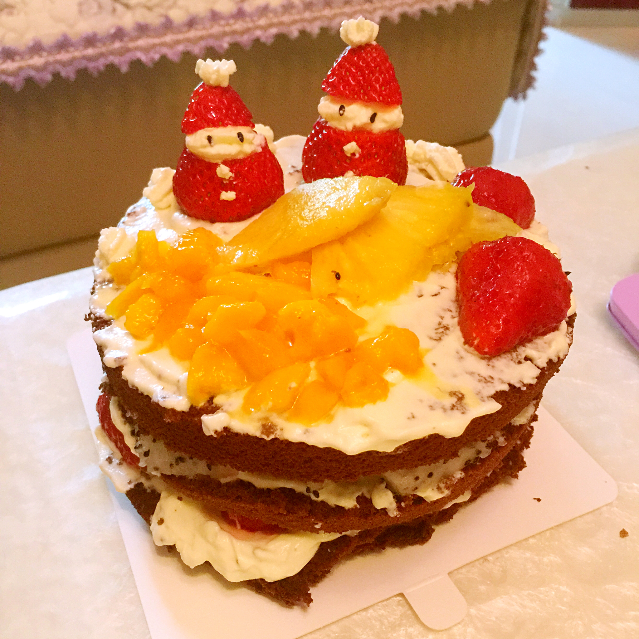 圣诞呆萌裸蛋糕