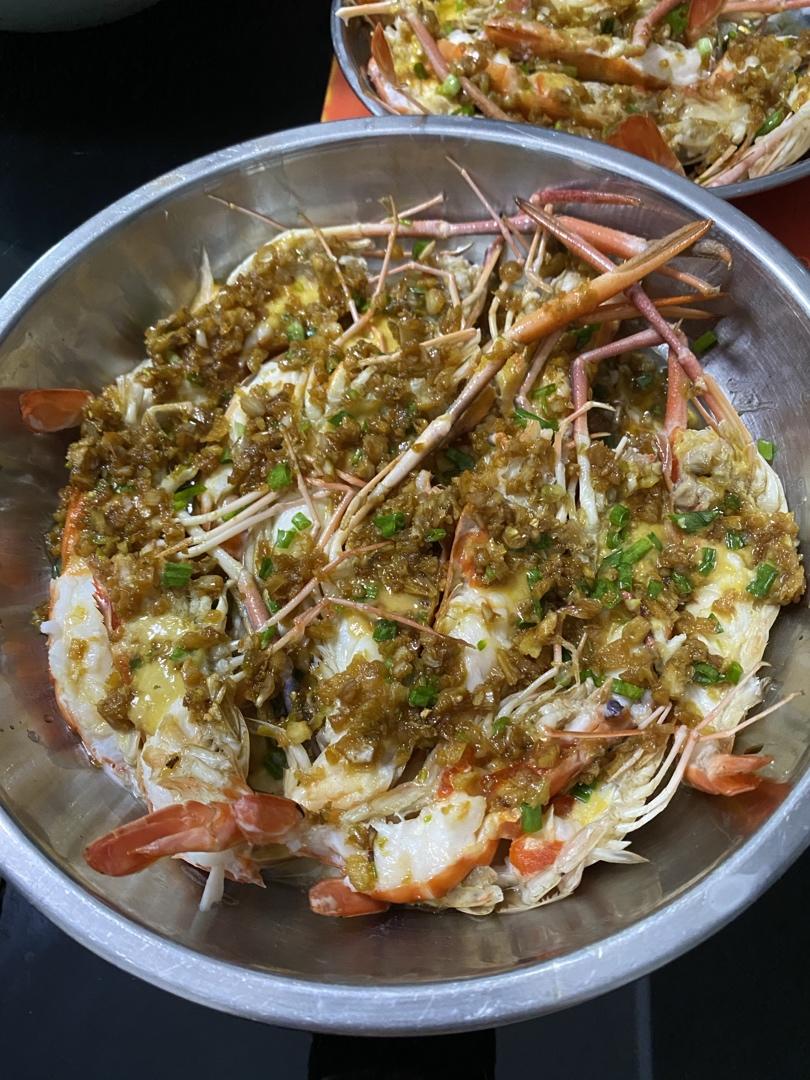 蒜蓉蒸虾