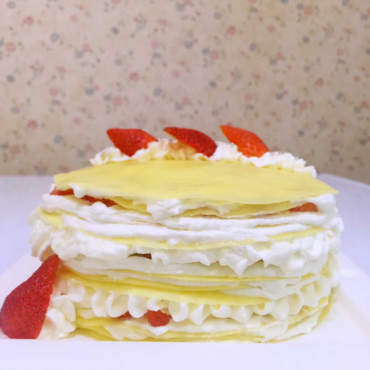 淡奶裱花蛋糕