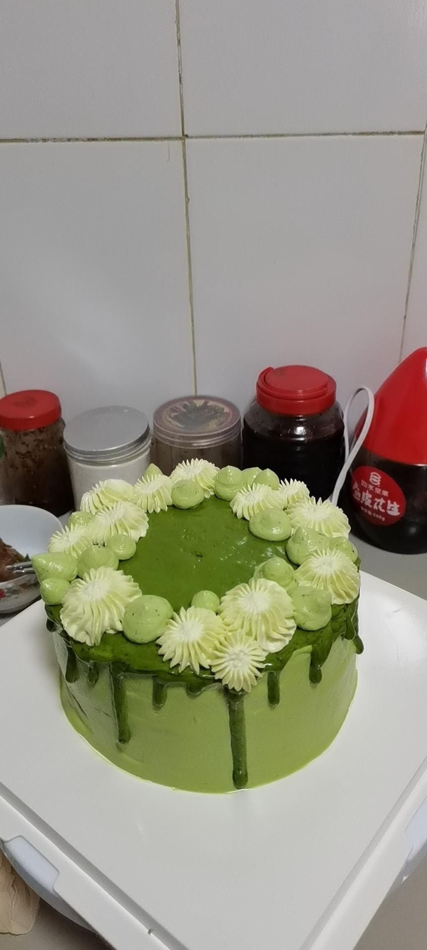 【全网最全合集】漂亮的抹茶奶油蛋糕装饰(持续更新)附抹茶戚风及抹茶白巧奶油配方