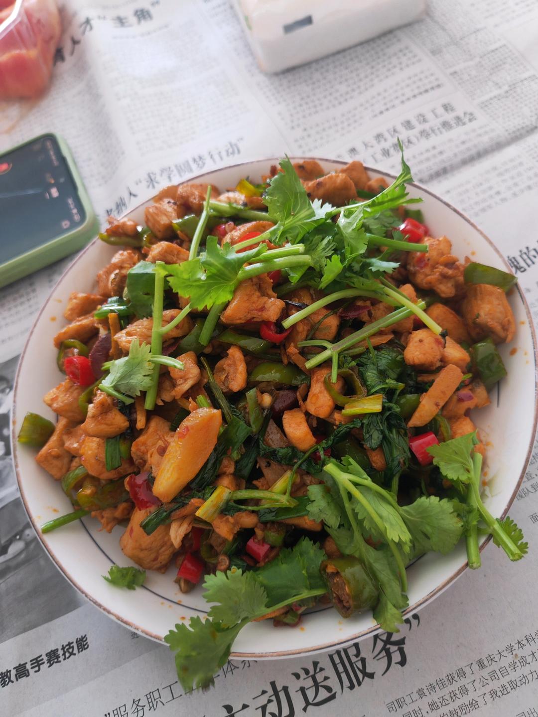 辣子鸡丁(家常少油)