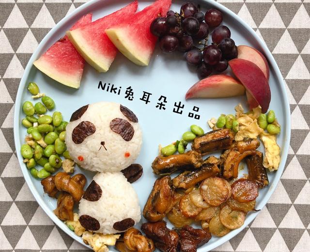 创意儿童餐之大熊猫的做法