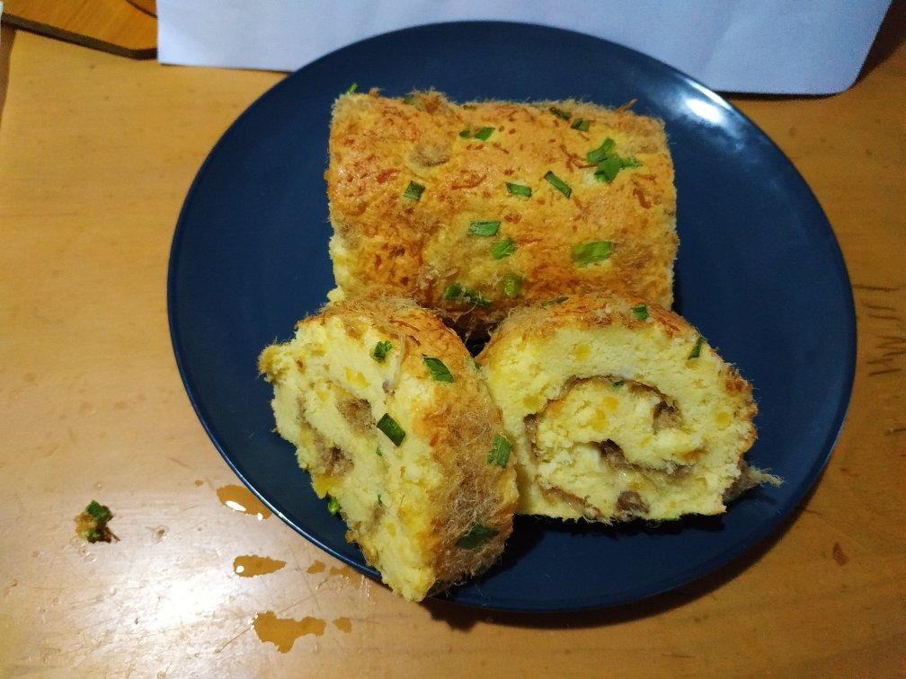 香葱肉松肥蛋糕卷～