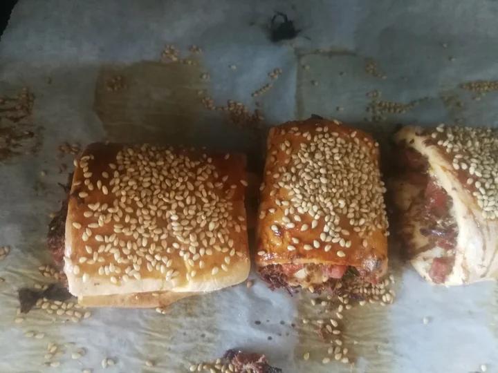 火腿辣松烤饼--松下NN-DS1200组合式蒸汽烘烤微波炉版