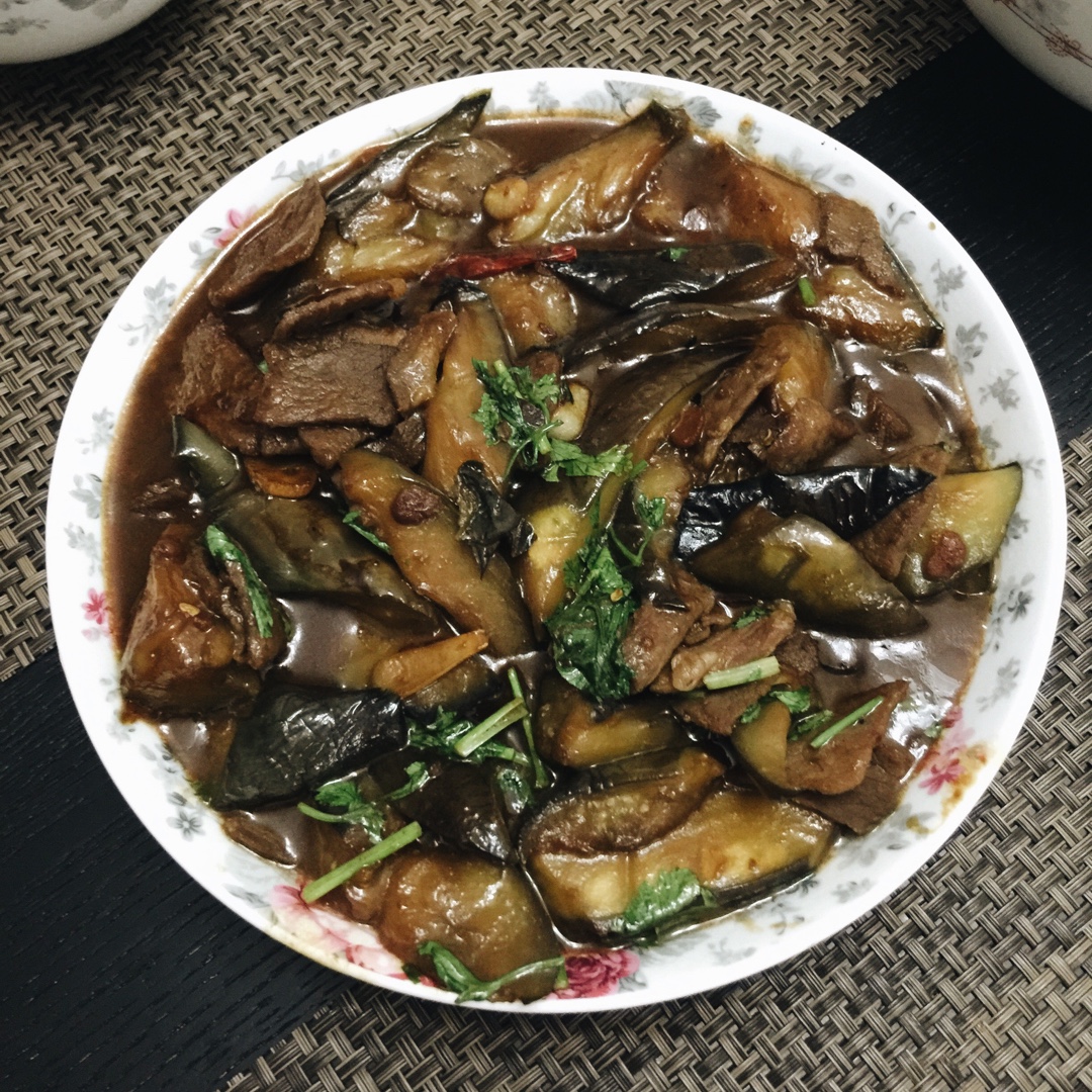 酱香肉末烧茄子