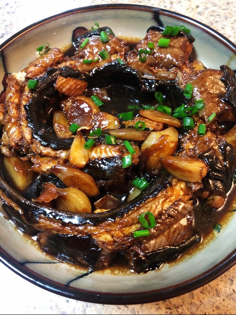 王晶77做的补充蛋白质增加免疫力的红烧河鳗无油版