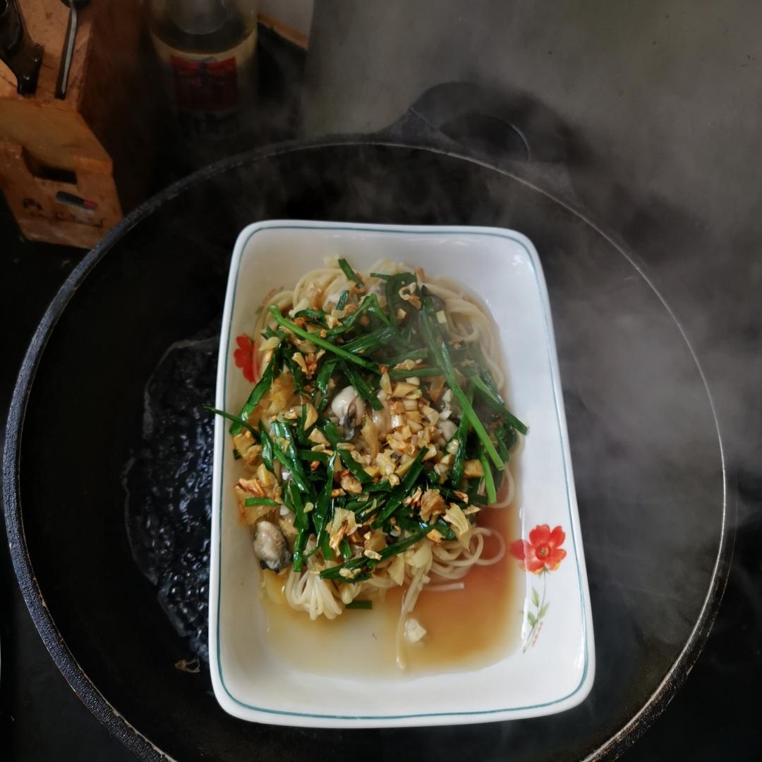 低脂营养的一人生蚝意面混搭风味