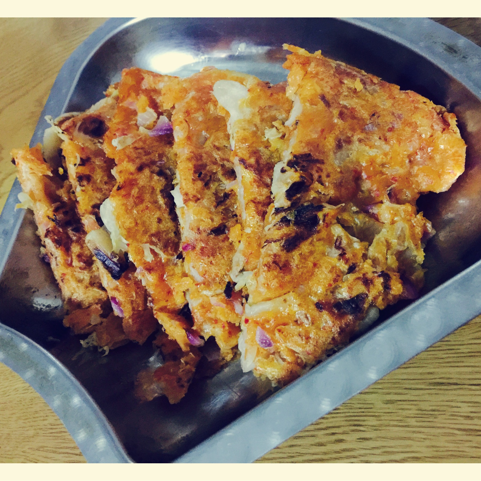 15分钟完成韩式泡菜饼／辣白菜饼