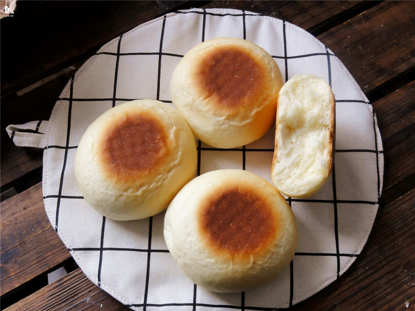 拯救放错面粉的面包面团---奶香小饼