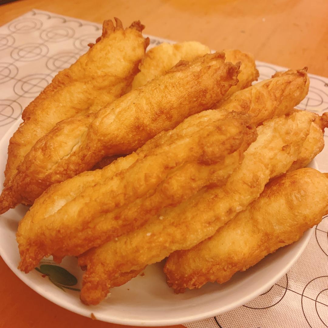 自制无泡打粉油条