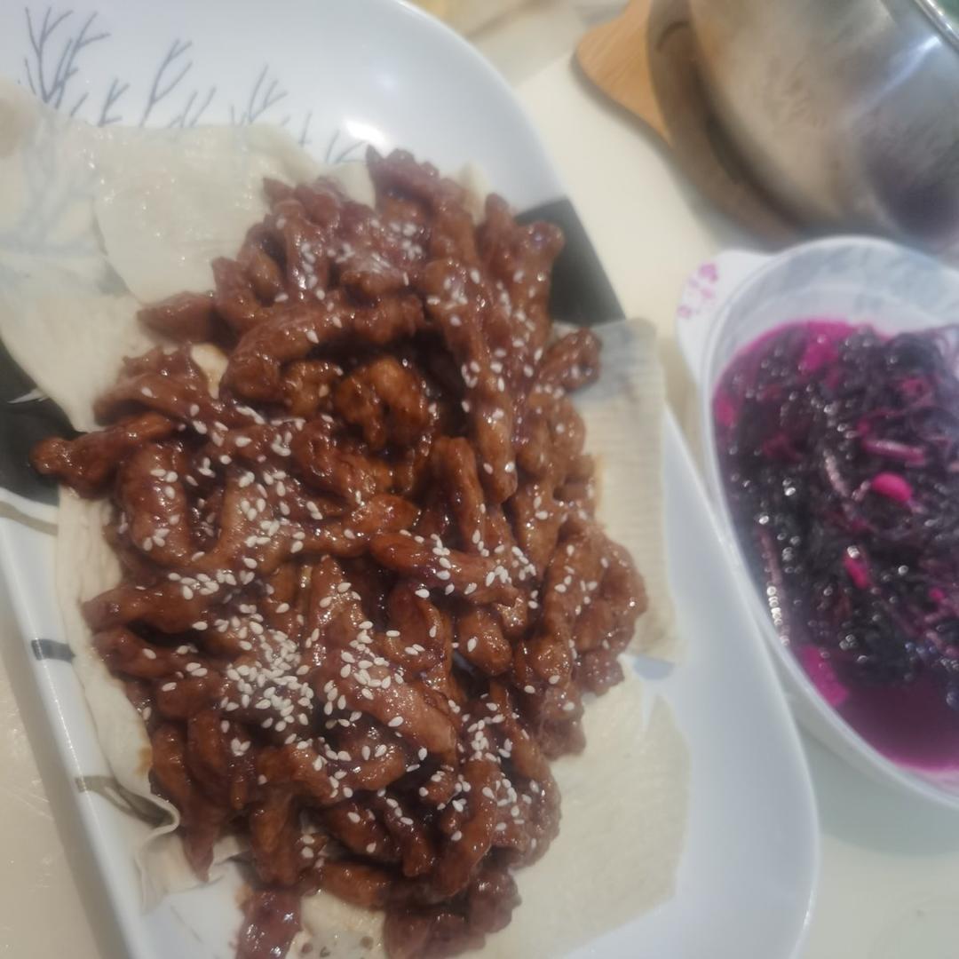 传统做法 京酱肉丝