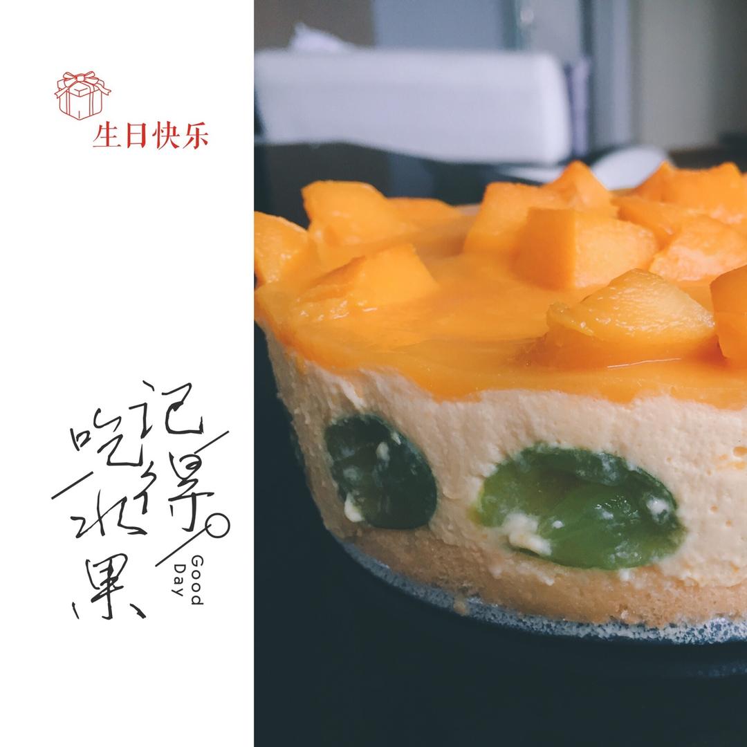 草莓、芒果双拼慕斯
