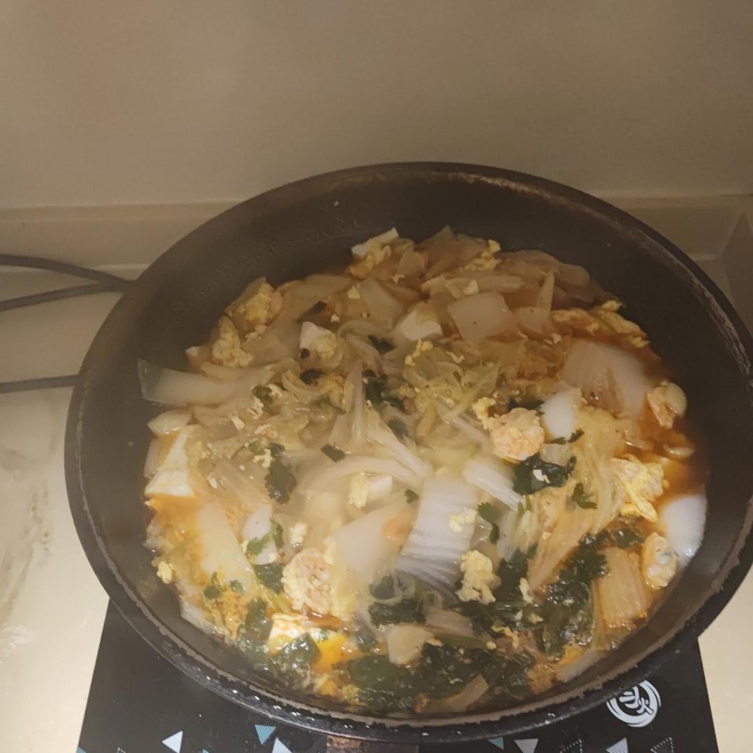 白虾豆腐汤