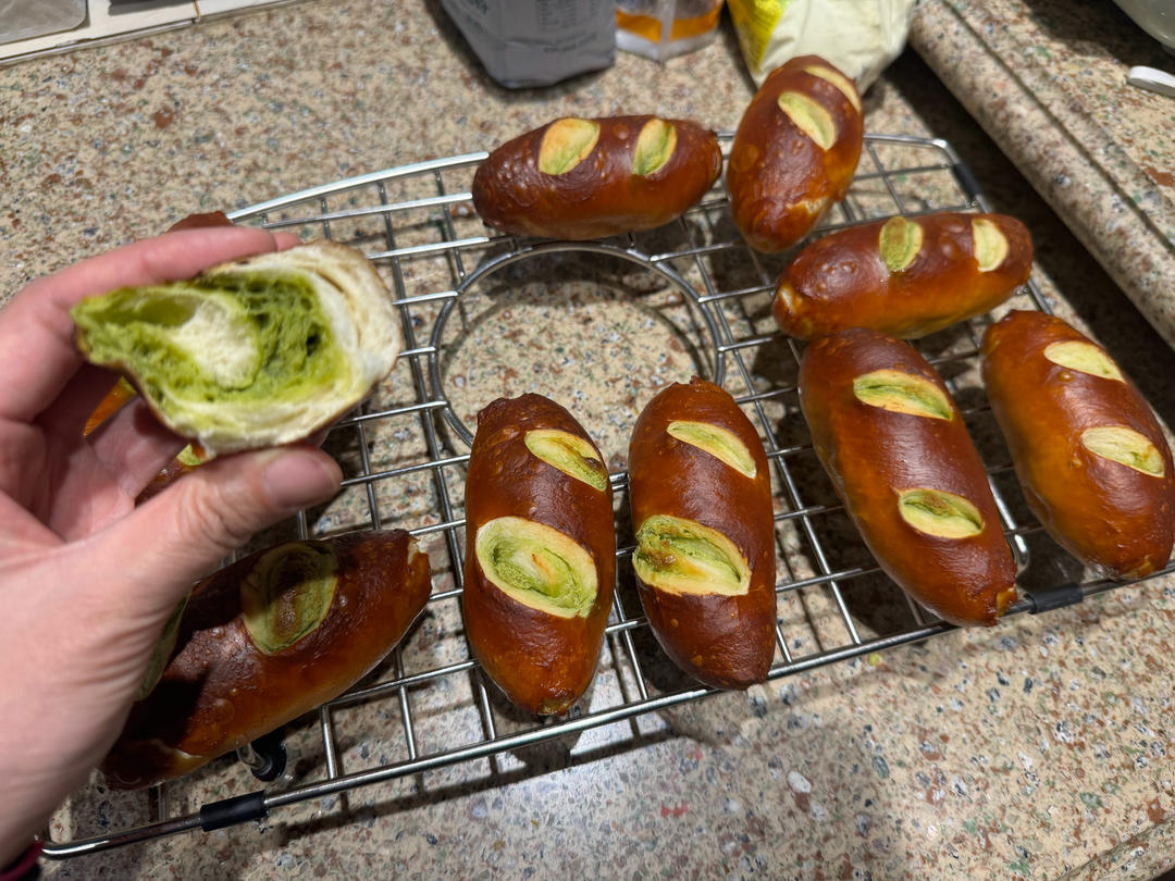 抹茶奶酥碱水包
