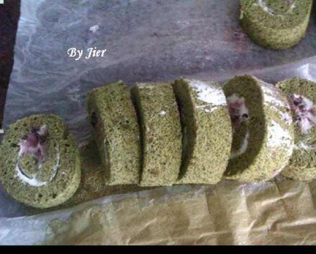 抹茶蜜豆蛋糕卷