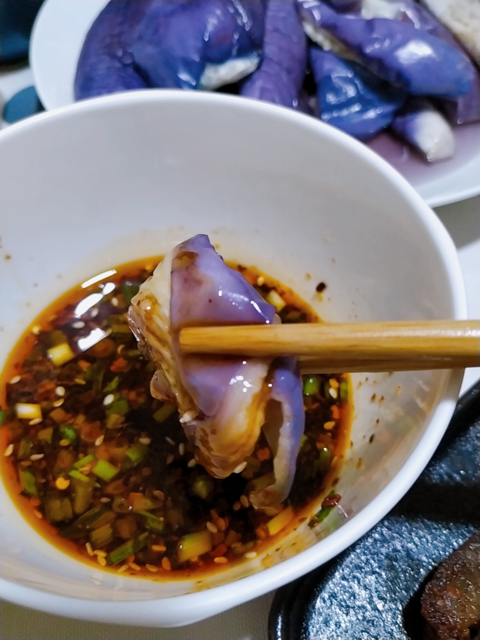 如何蒸出好看的紫色茄子的做法 步骤14