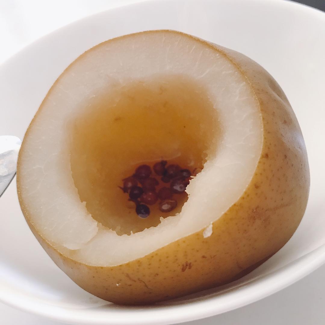 雪梨炖花椒（润肺治久咳）