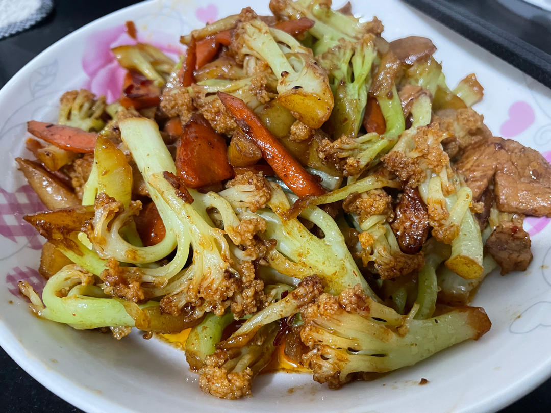 老丁的私房菜-干锅花菜