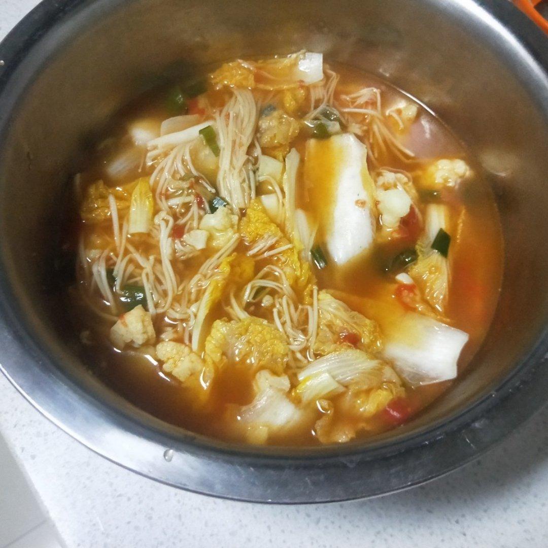 番茄娃娃菜豆腐汤