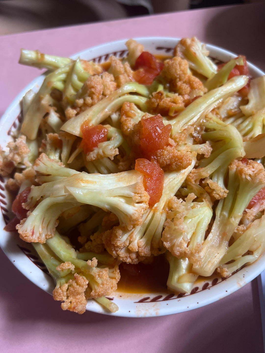 西红柿炒菜花（夏季开胃菜）