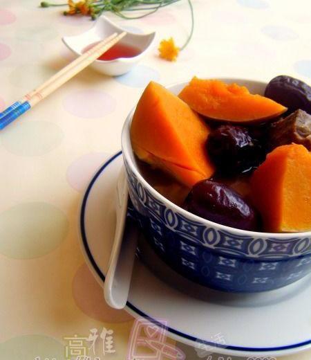 南瓜红枣排骨汤的做法